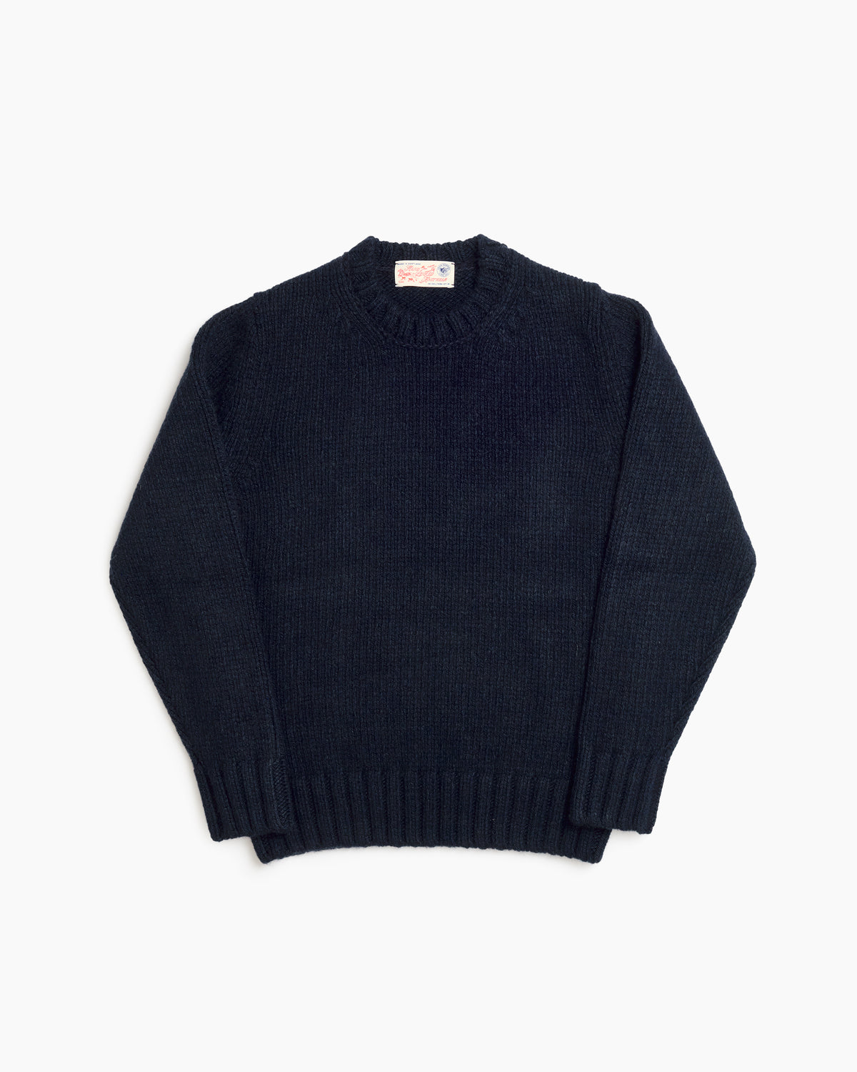 Midnight Blue Cashmere Chunky Shetland Knit Jumper
