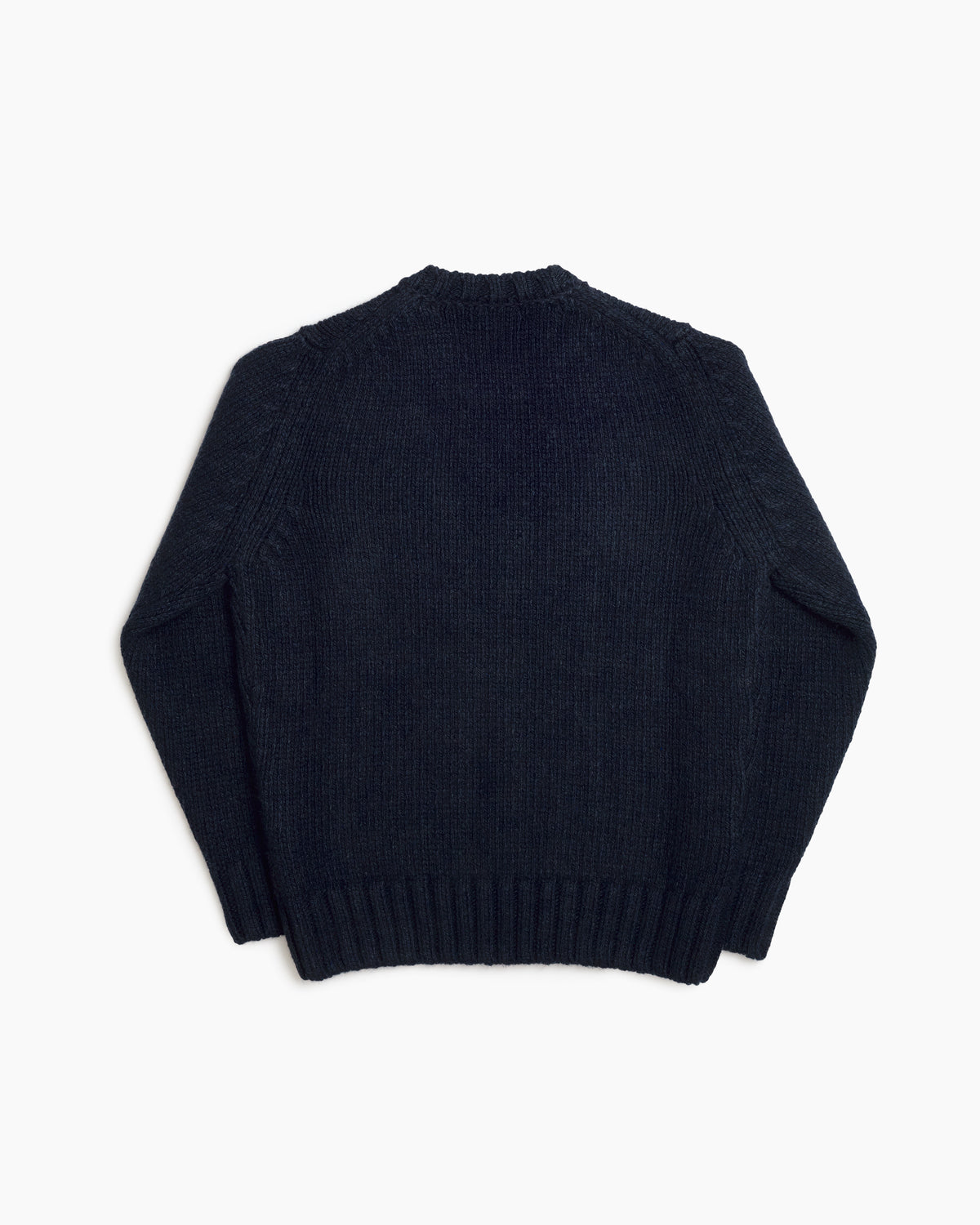 Midnight Blue Cashmere Chunky Shetland Knit Jumper