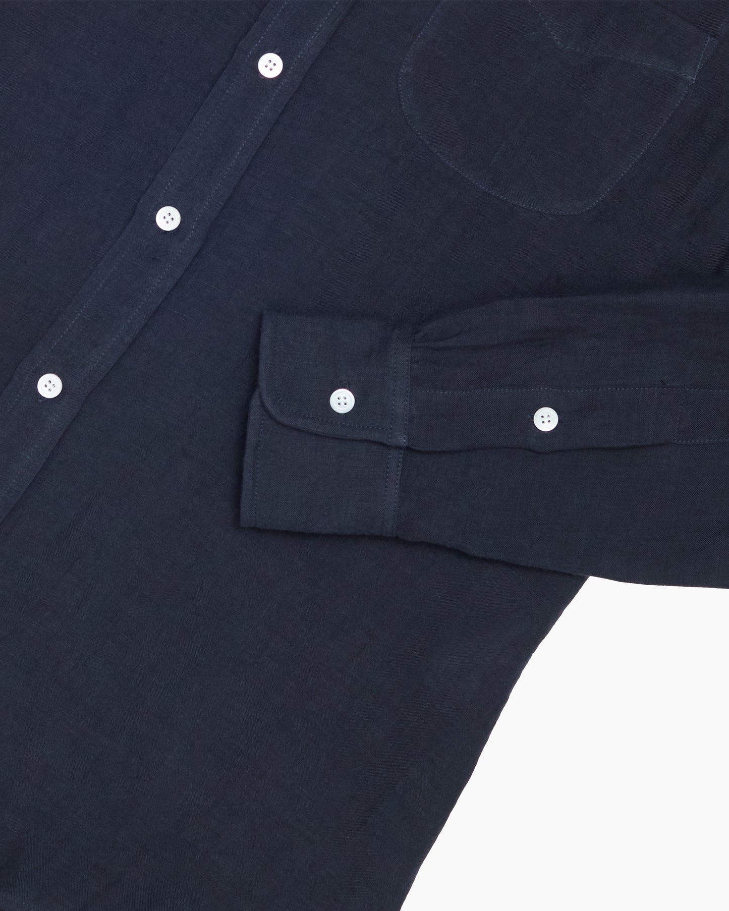 Midnight Navy Japanese Linen Ivy Shirt