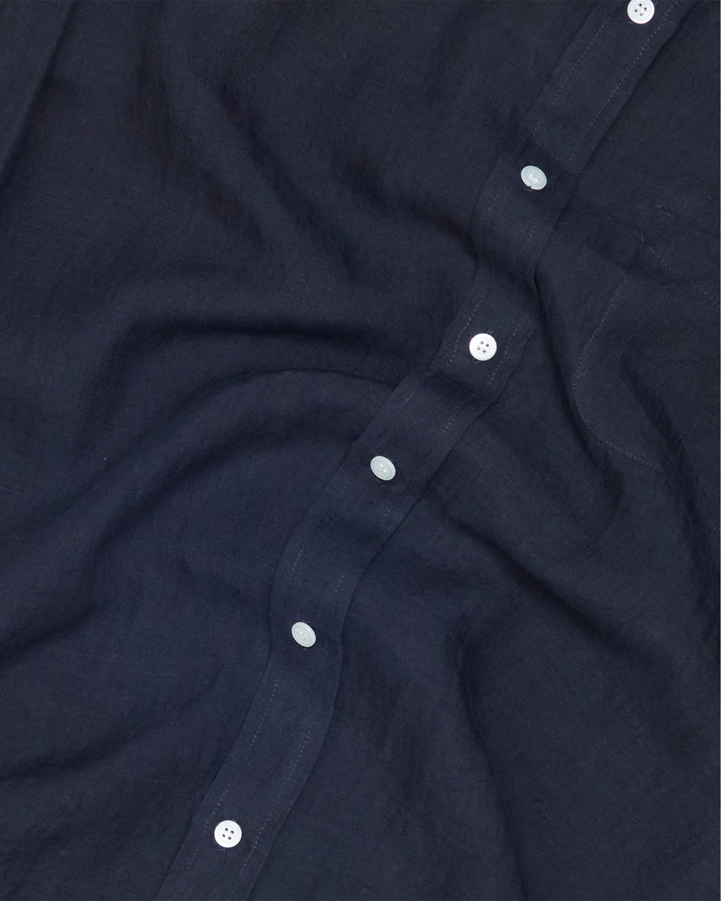 Midnight Navy Japanese Linen Ivy Shirt