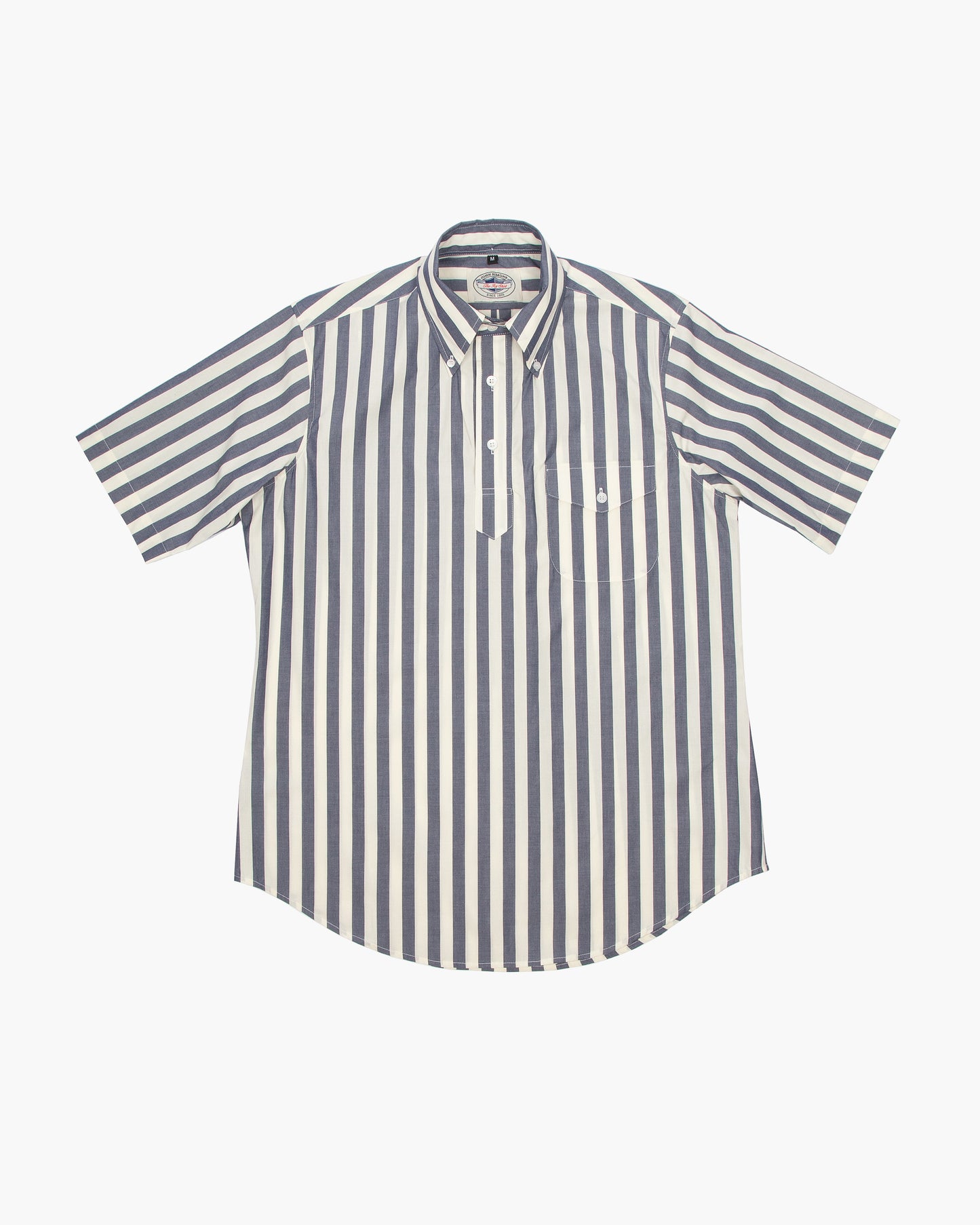 Navy Beach Boy Stripe Popover Ivy Shirt