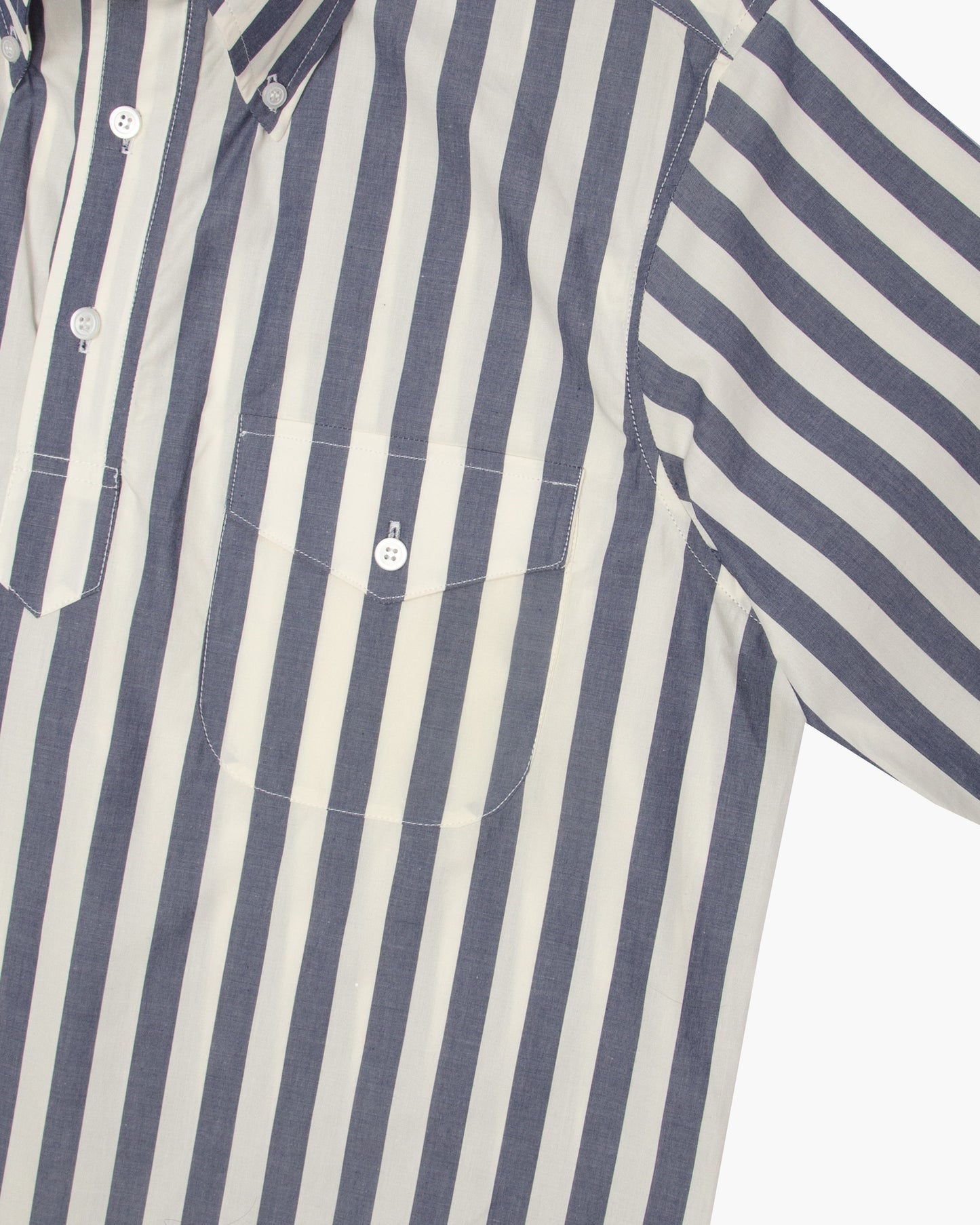 Navy Beach Boy Stripe Popover Ivy Shirt