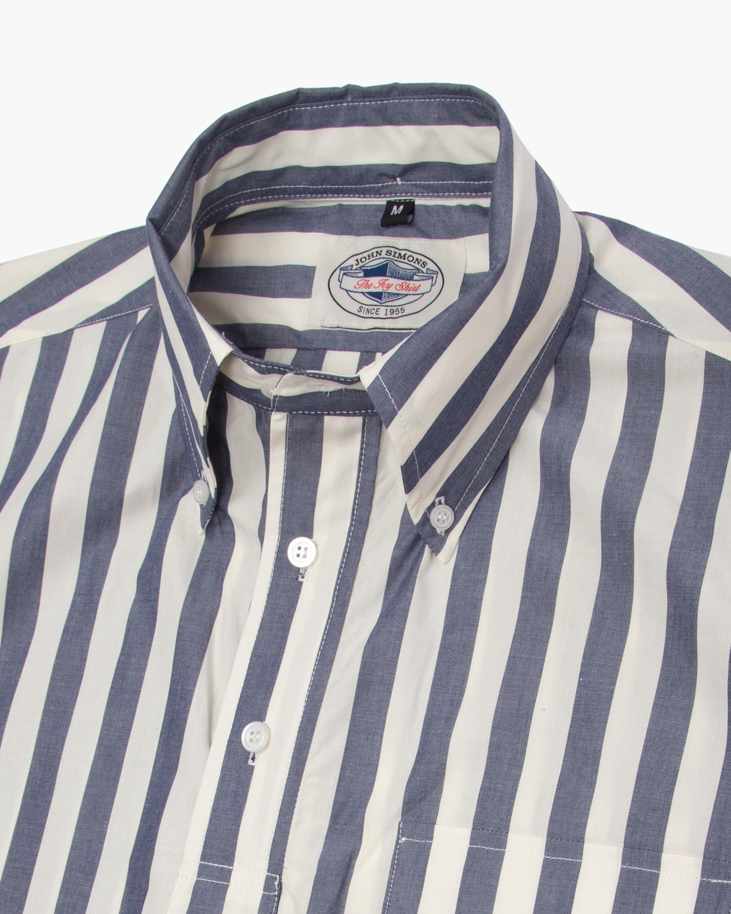 Navy Beach Boy Stripe Popover Ivy Shirt