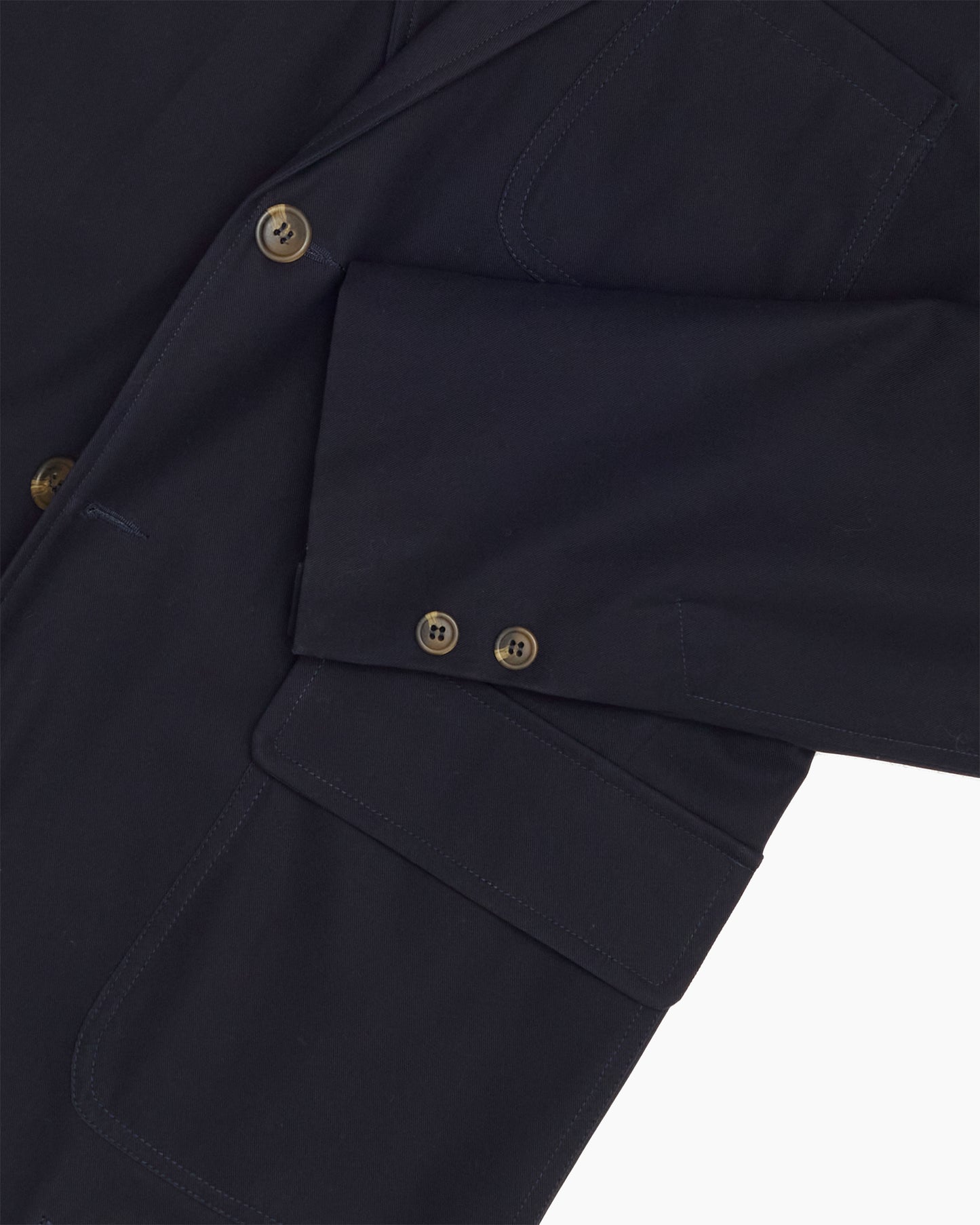 Japanese Navy Cotton Twill Ivy Jacket