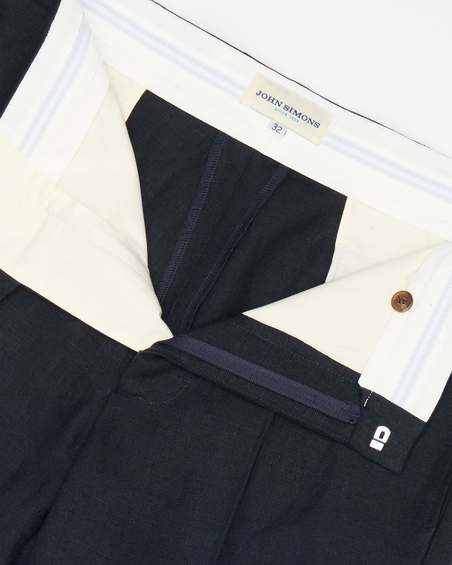 Navy Linen Ivy Trouser