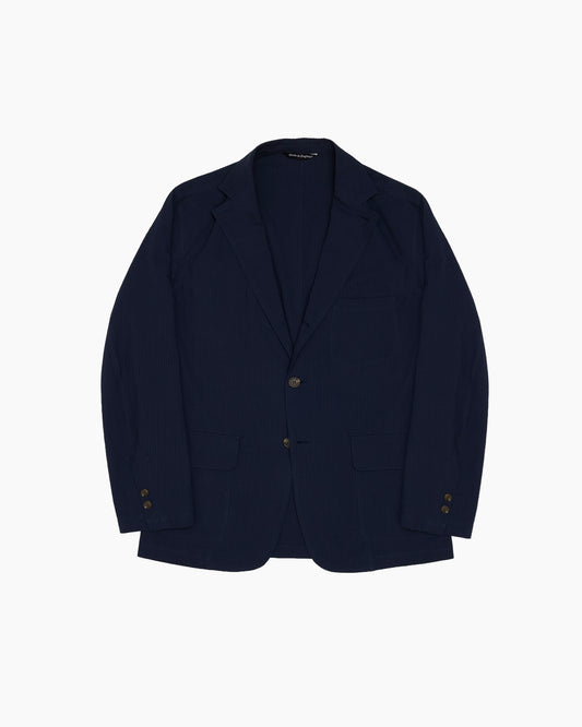 Navy Japanese Seersucker Ivy Jacket