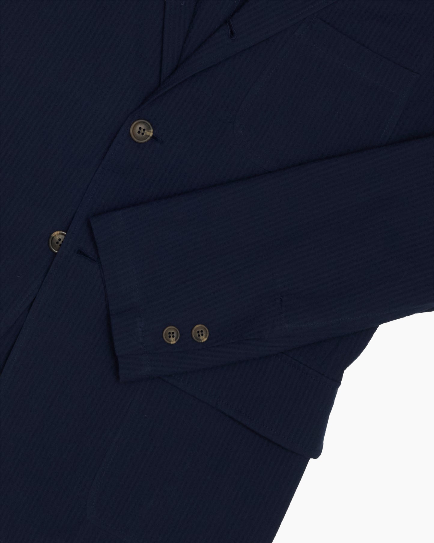 Navy Japanese Seersucker Ivy Jacket