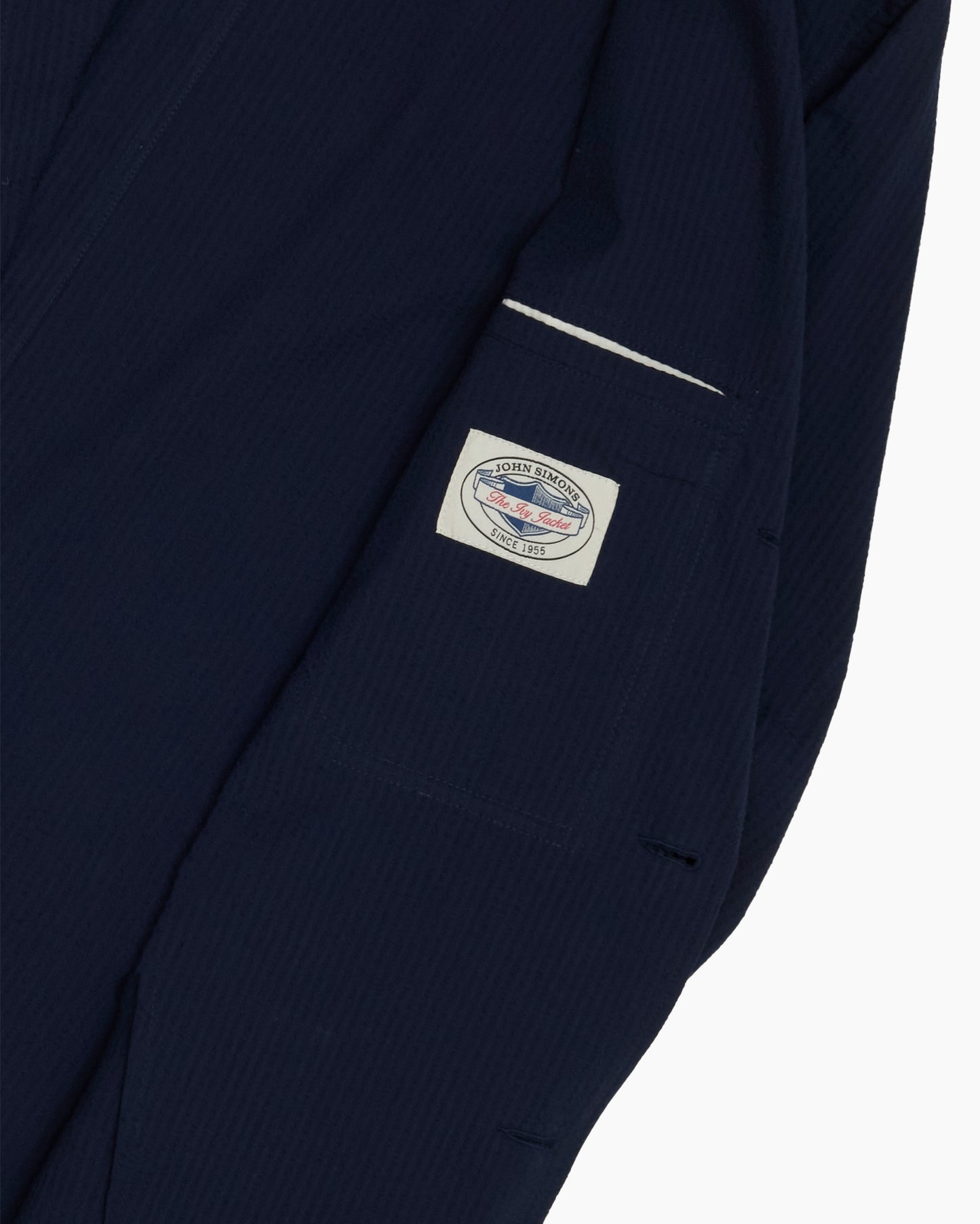 Navy Japanese Seersucker Ivy Jacket