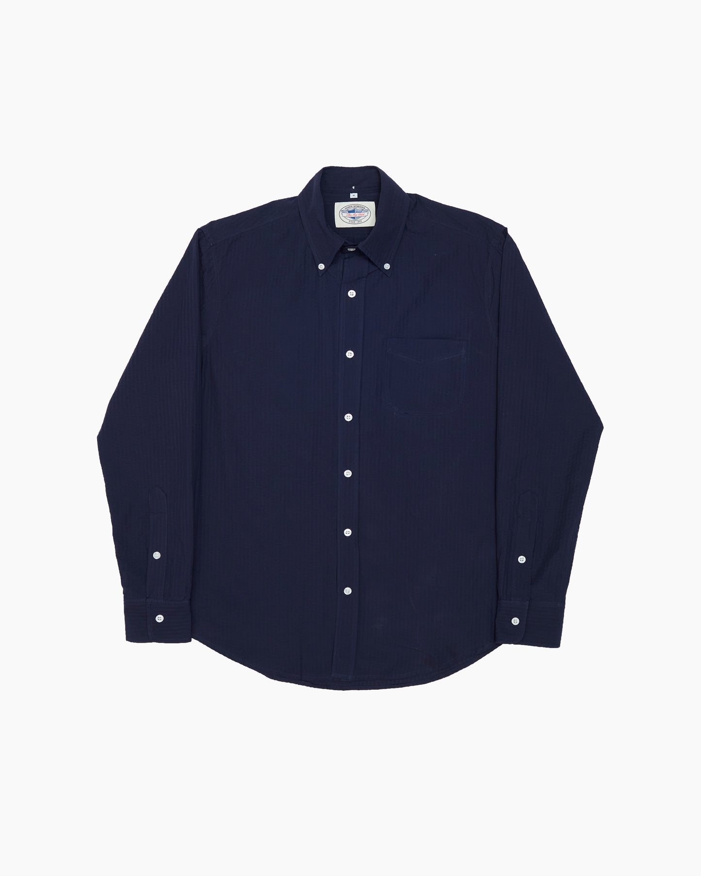 Navy Italian Seersucker Ivy Shirt