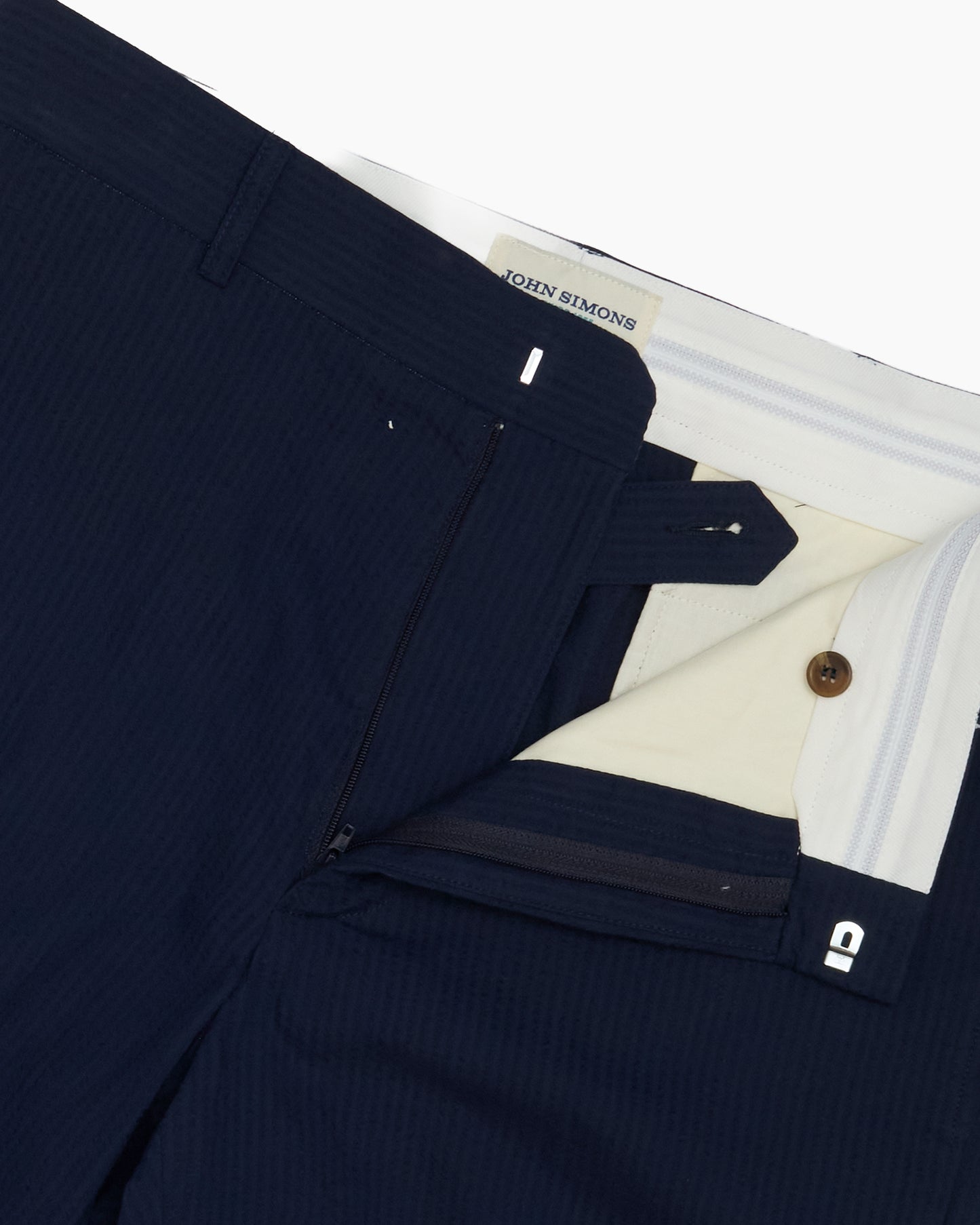 Navy Japanese Seersucker Ivy Trouser