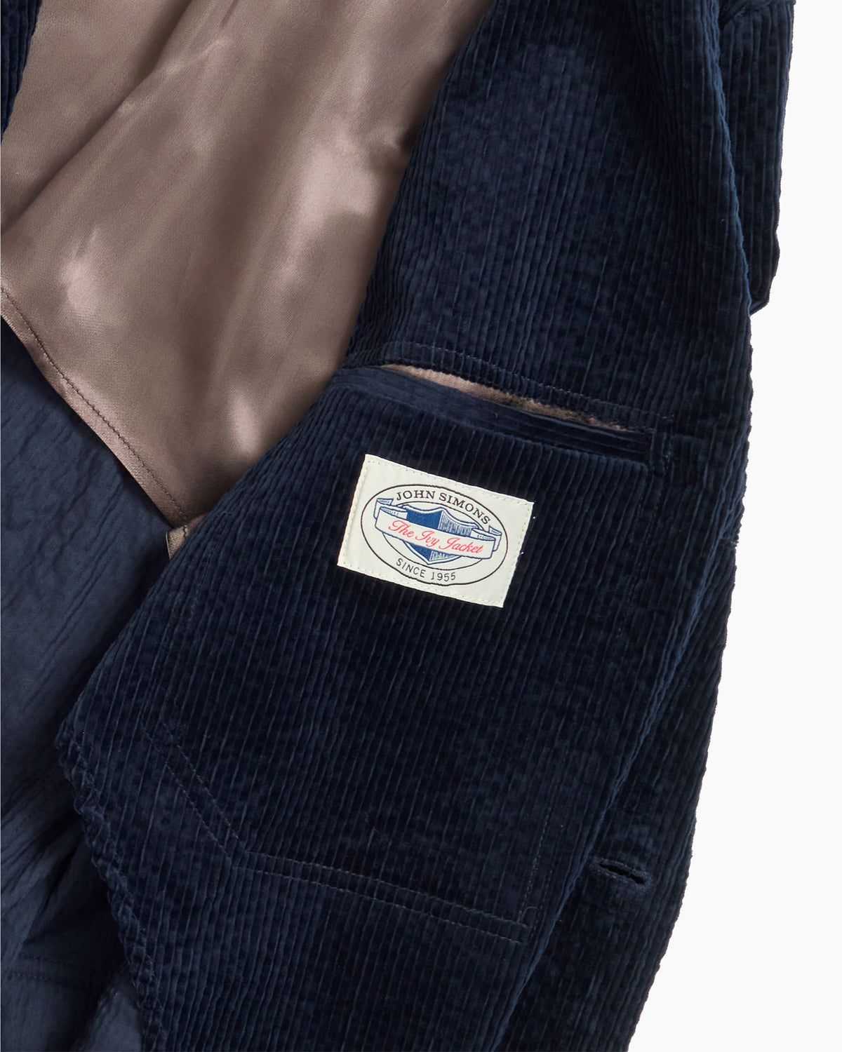 Navy Seersucker Corduroy Ivy Jacket