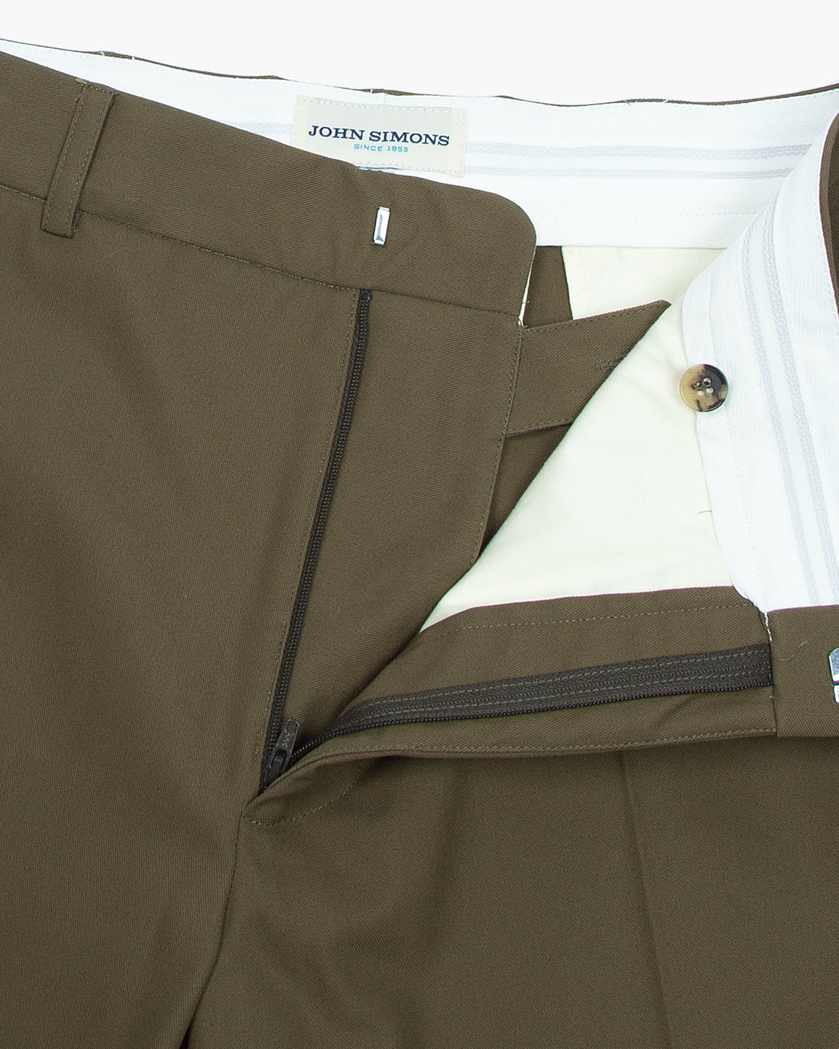 Japanese Olive Cotton Twill Ivy Trouser