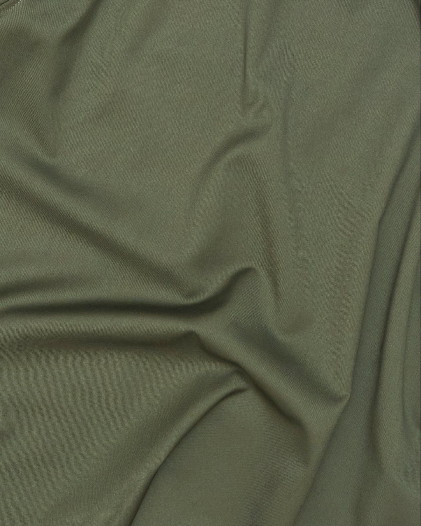 Olive Holland & Sherry Tropical Wool Camp Collar Overshirt