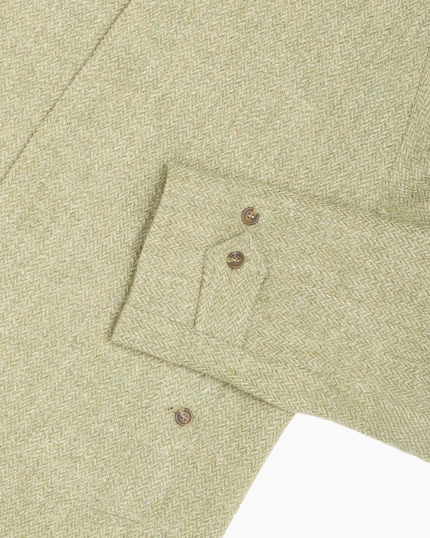 Archive Celadon Green Parquet Tweed Overcoat
