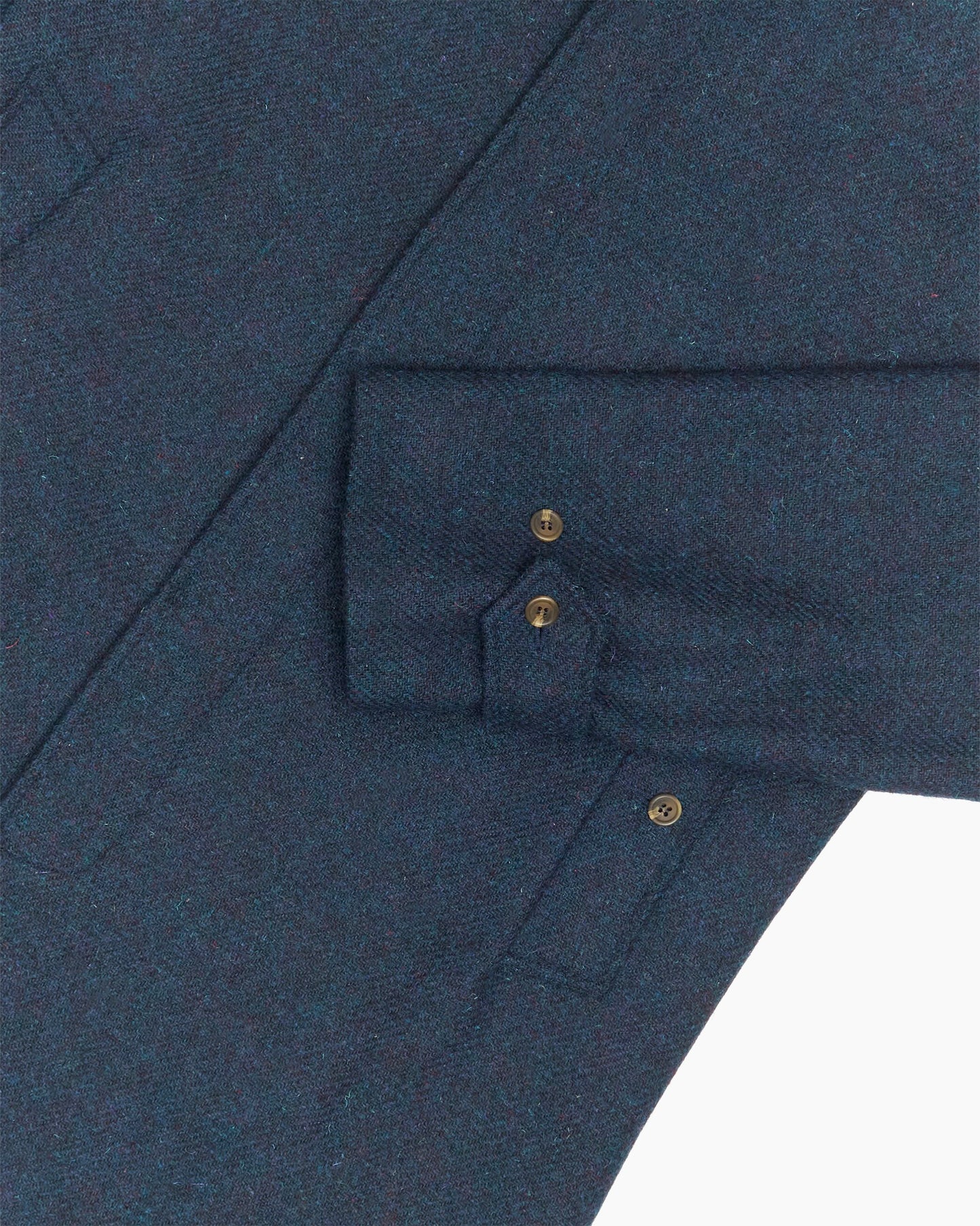 Petrol Blue Harris Tweed Overcoat