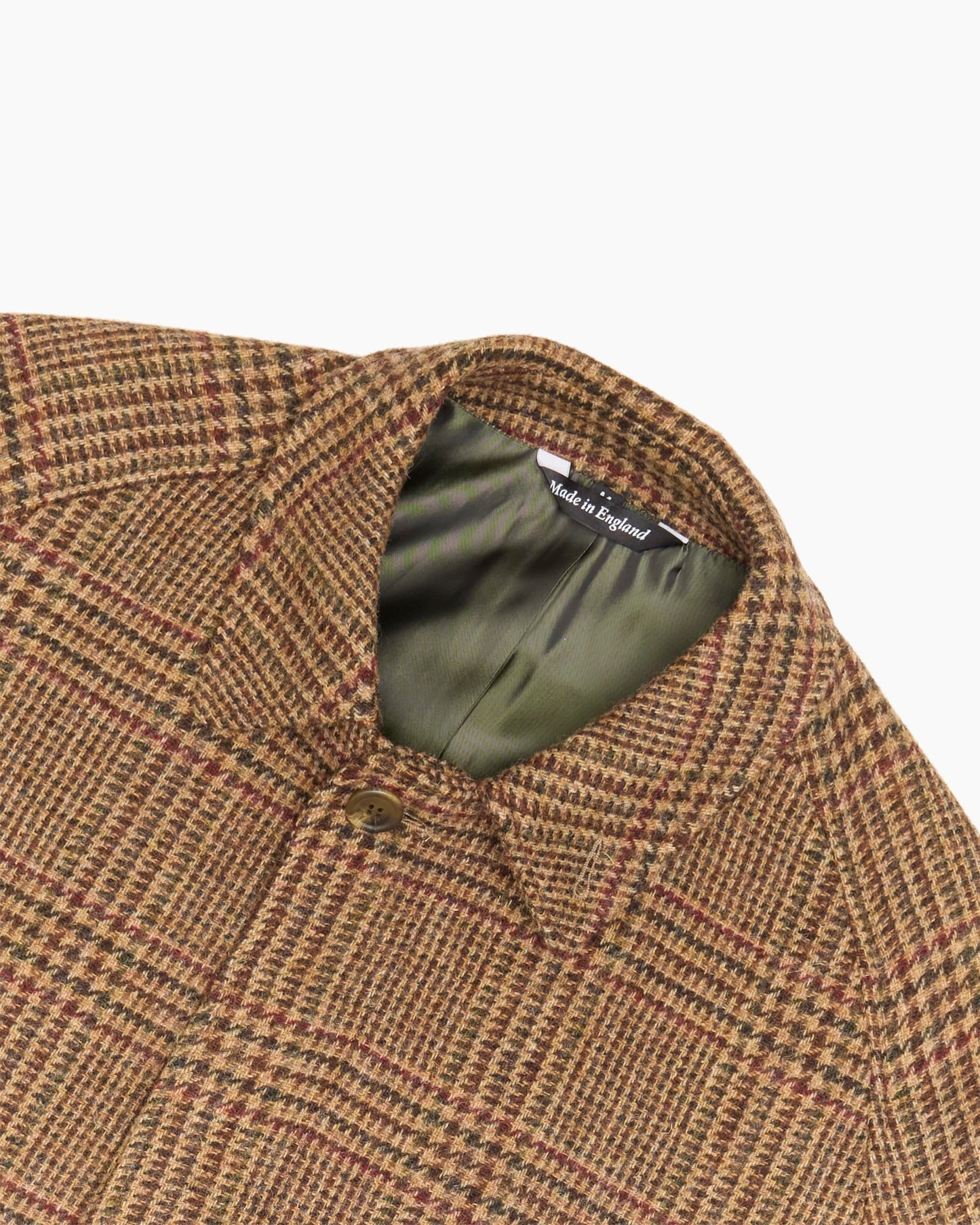 Full Length Glen Check Abraham Moon Overcoat