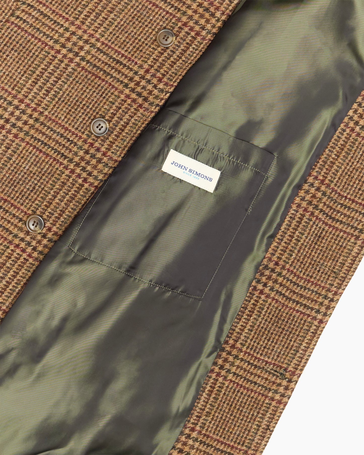 Full Length Glen Check Abraham Moon Overcoat