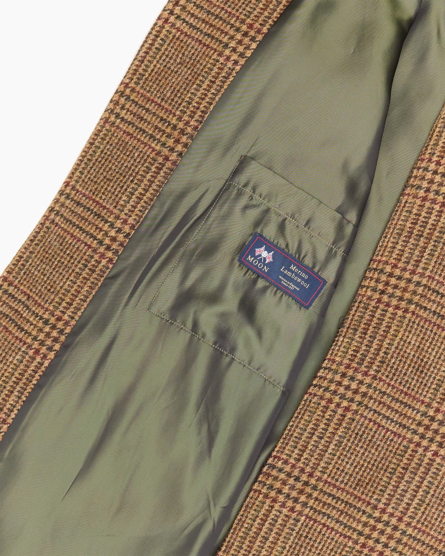 Full Length Glen Check Abraham Moon Overcoat