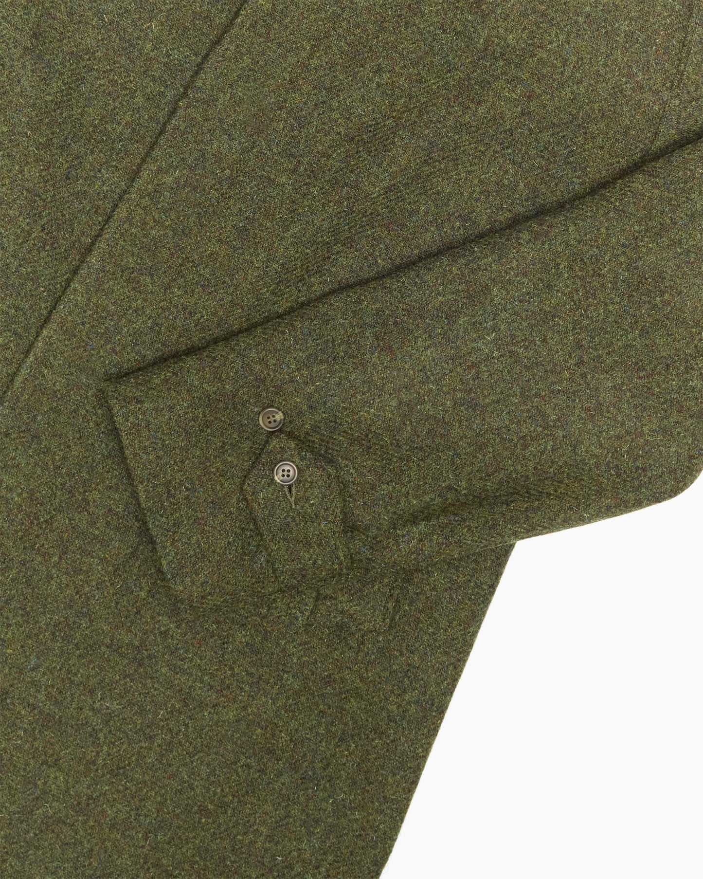 Full Length Green Harris Tweed Overcoat