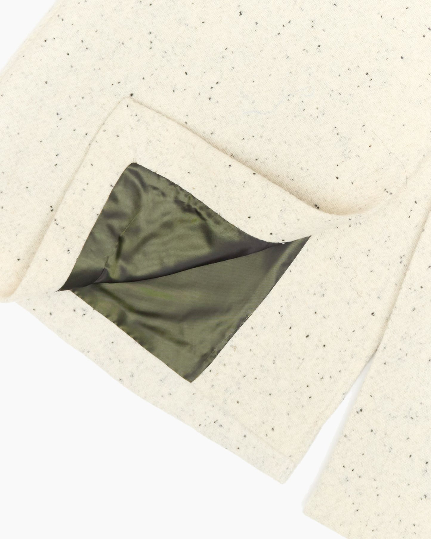 Full Length Vanilla Cream Harris Tweed Overcoat