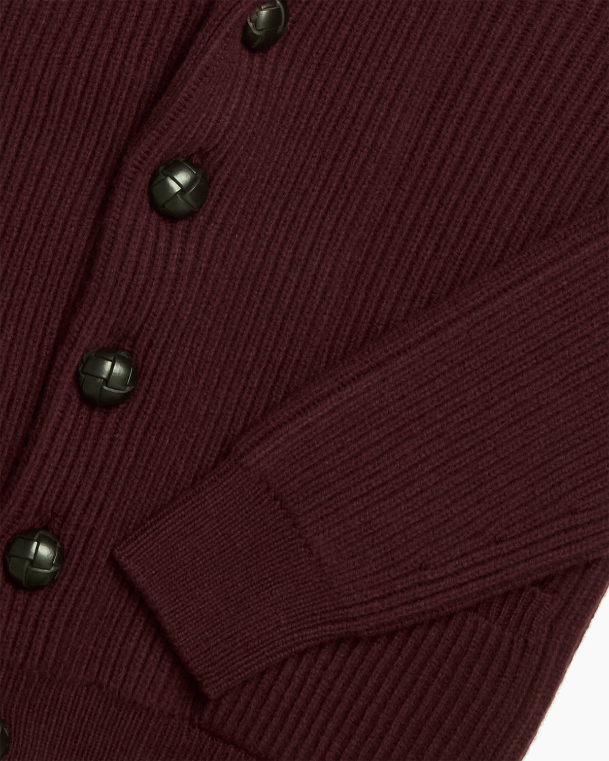 Burgundy Ribbed Shawl Collar Cardigan