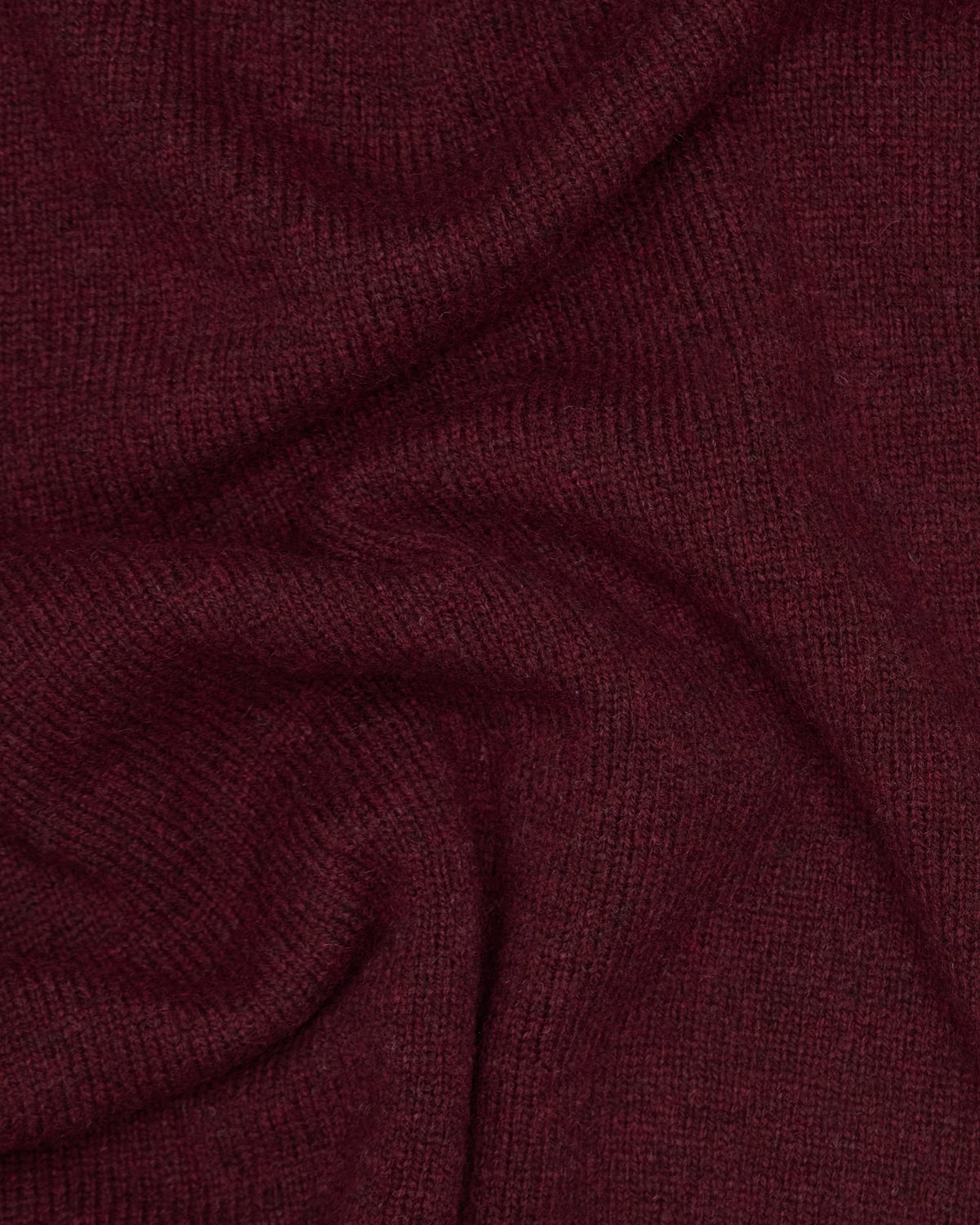 Burgundy Knit Shetland Fly Polo Jumper