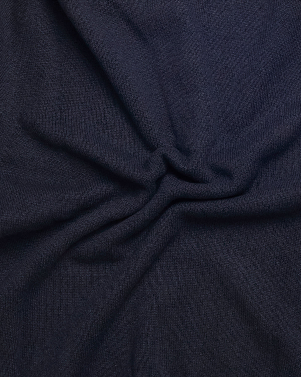 Navy Knit Shetland Polo Jumper
