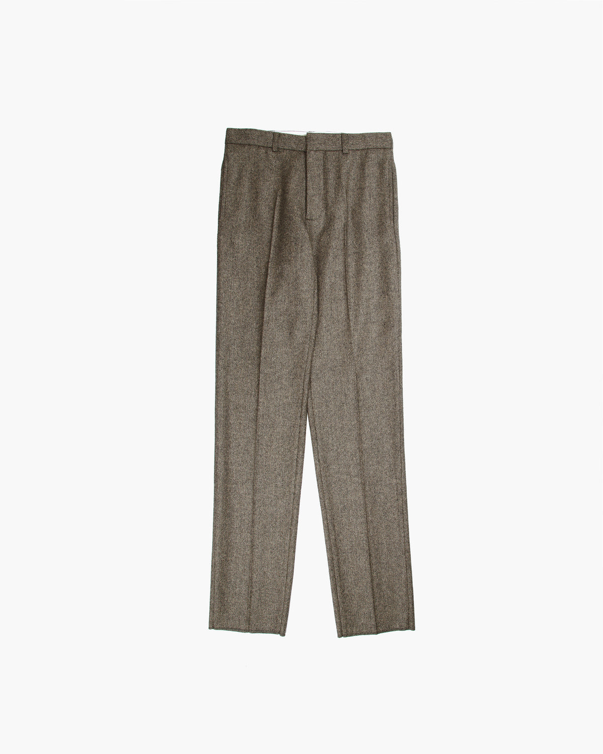 Taupe Herringbone Merino Lambswool Ivy Trouser