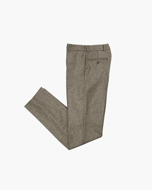 Taupe Herringbone Merino Lambswool Ivy Trouser