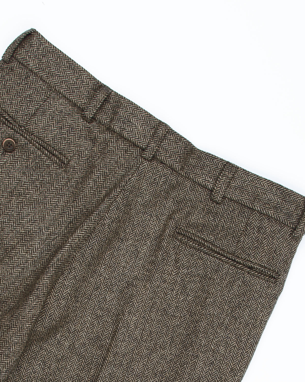 Taupe Herringbone Merino Lambswool Ivy Trouser