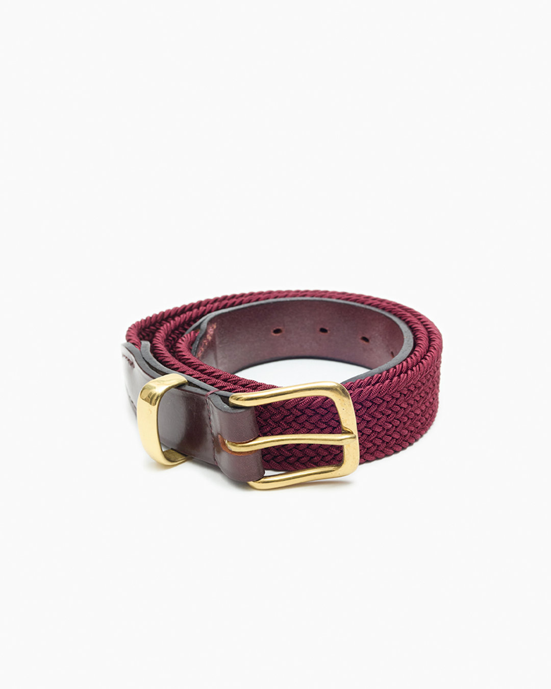 Burgundy Woven Stretch Surcingle Belt