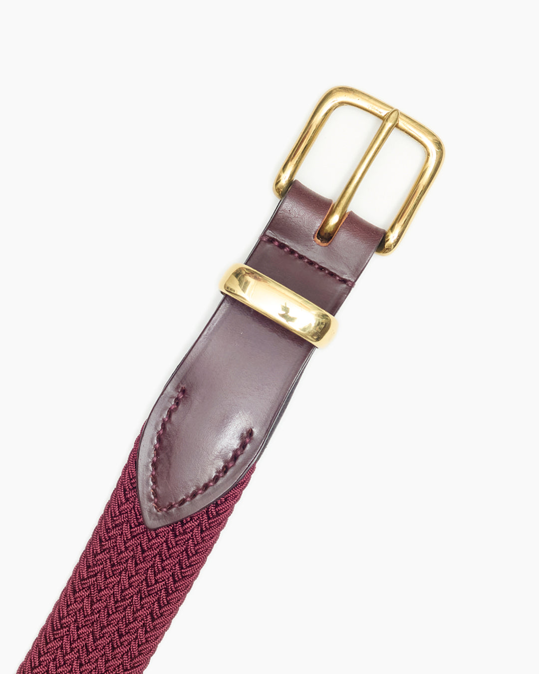 Burgundy Woven Stretch Surcingle Belt