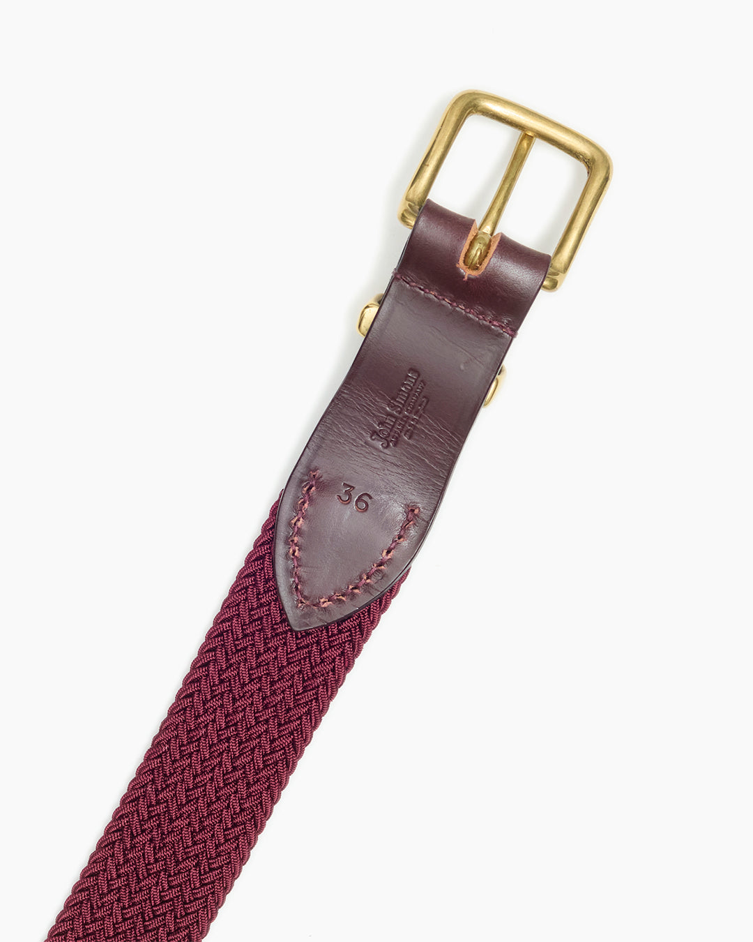 Burgundy Woven Stretch Surcingle Belt