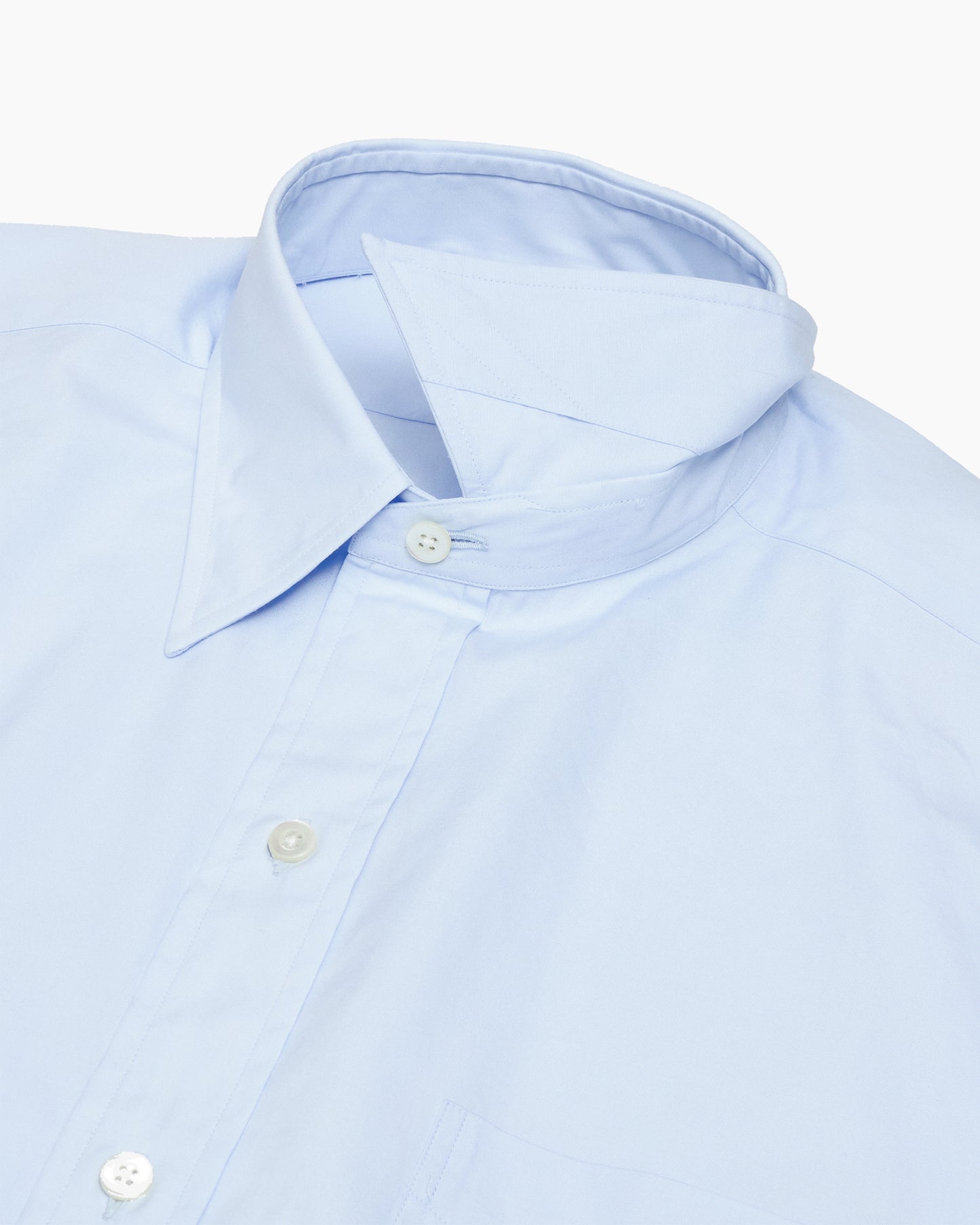 Blue Ametora Straight Collar Selvedge Poplin Shirt