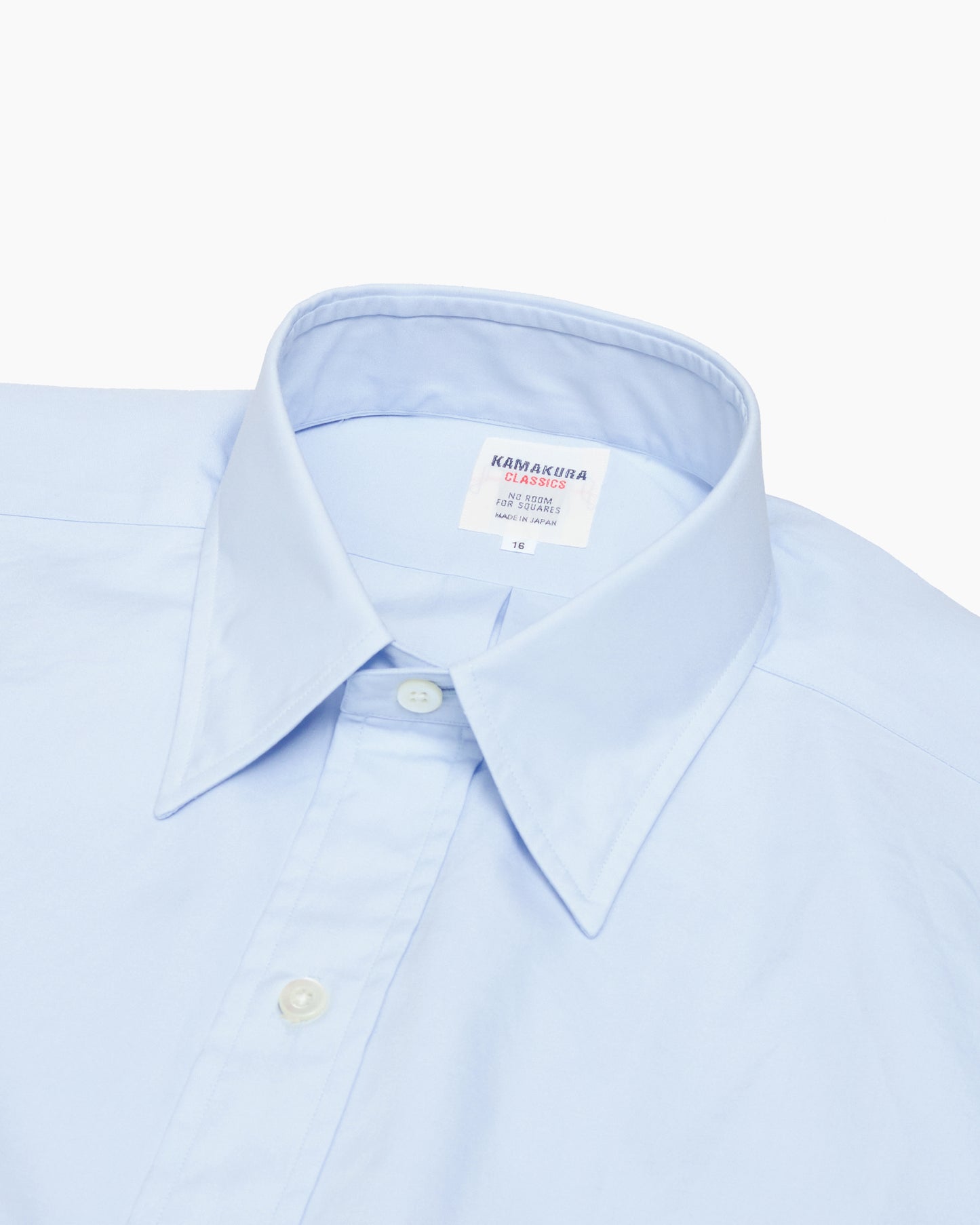 Blue Ametora Straight Collar Selvedge Poplin Shirt