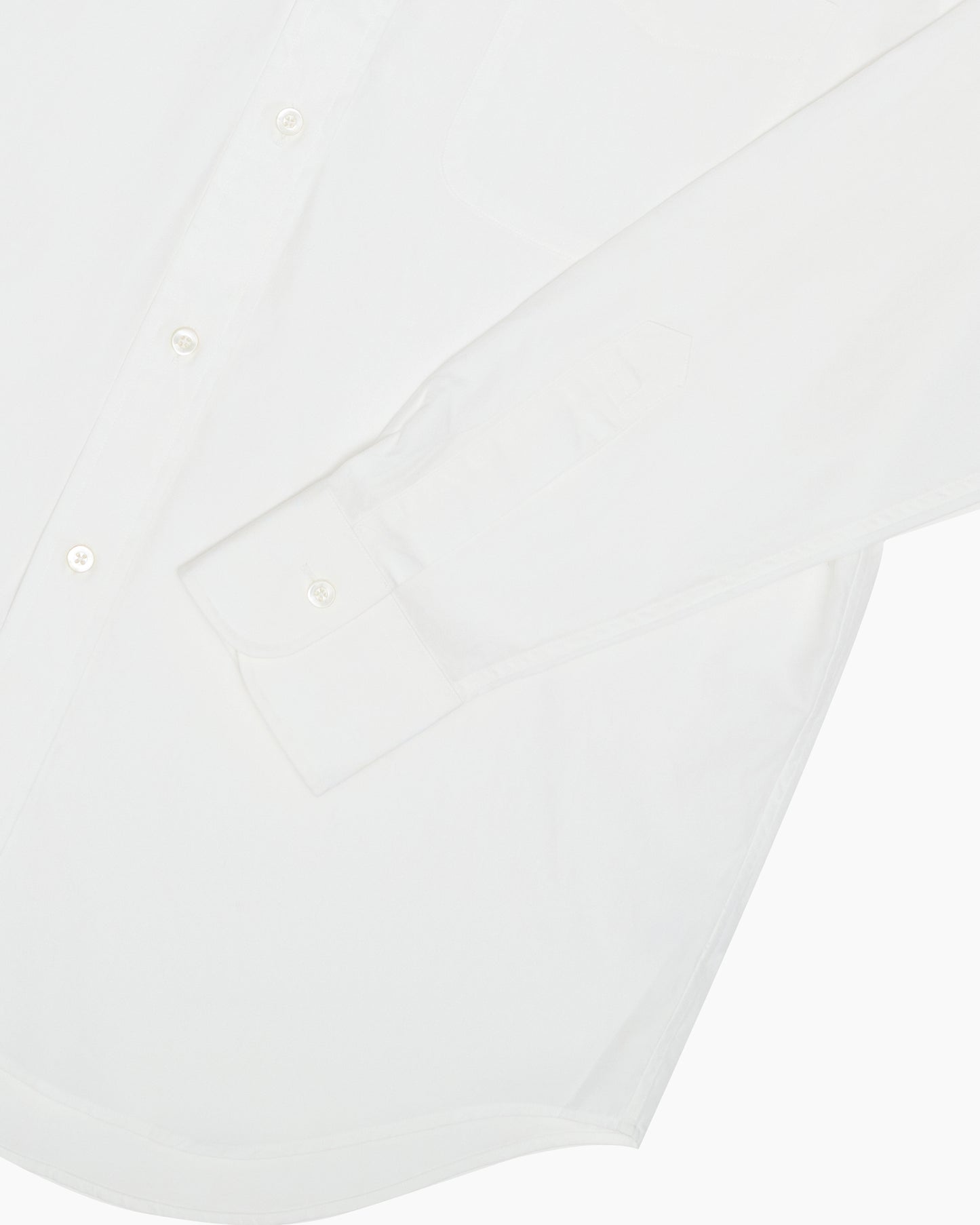 White Ametora Straight Collar Selvedge Poplin Shirt
