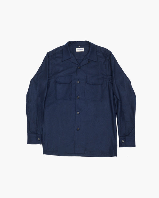 Navy Loop Collar Overshirt