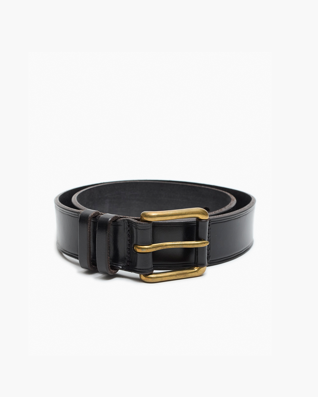 JS x McRostie Black Bridle 1 1/2 Inch Leather Belt