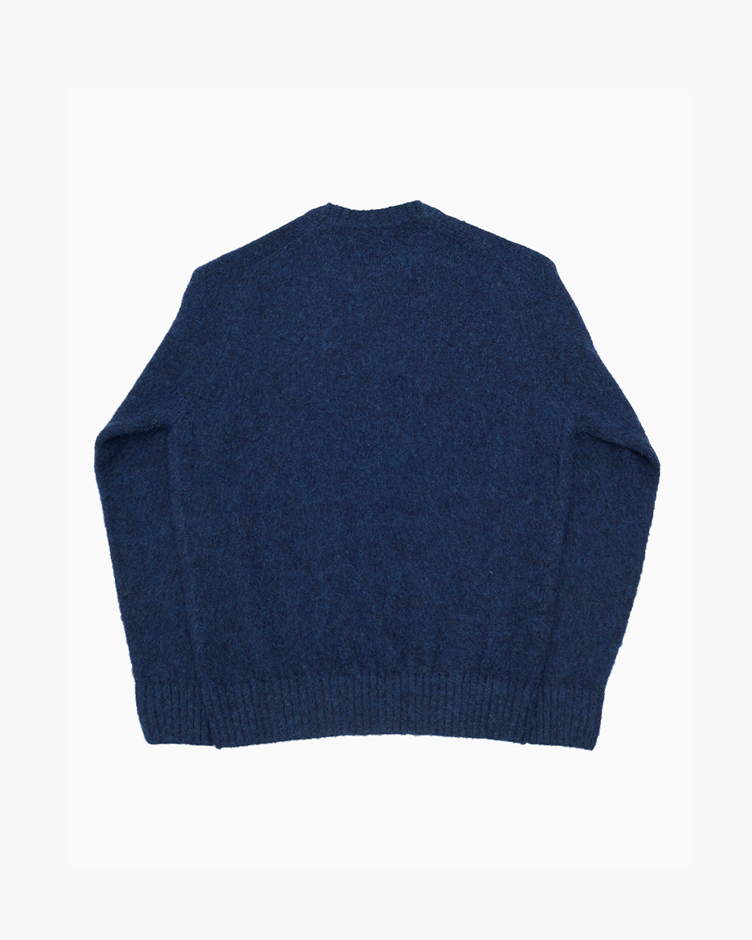 Navy Brushed Shetland Crew Neck