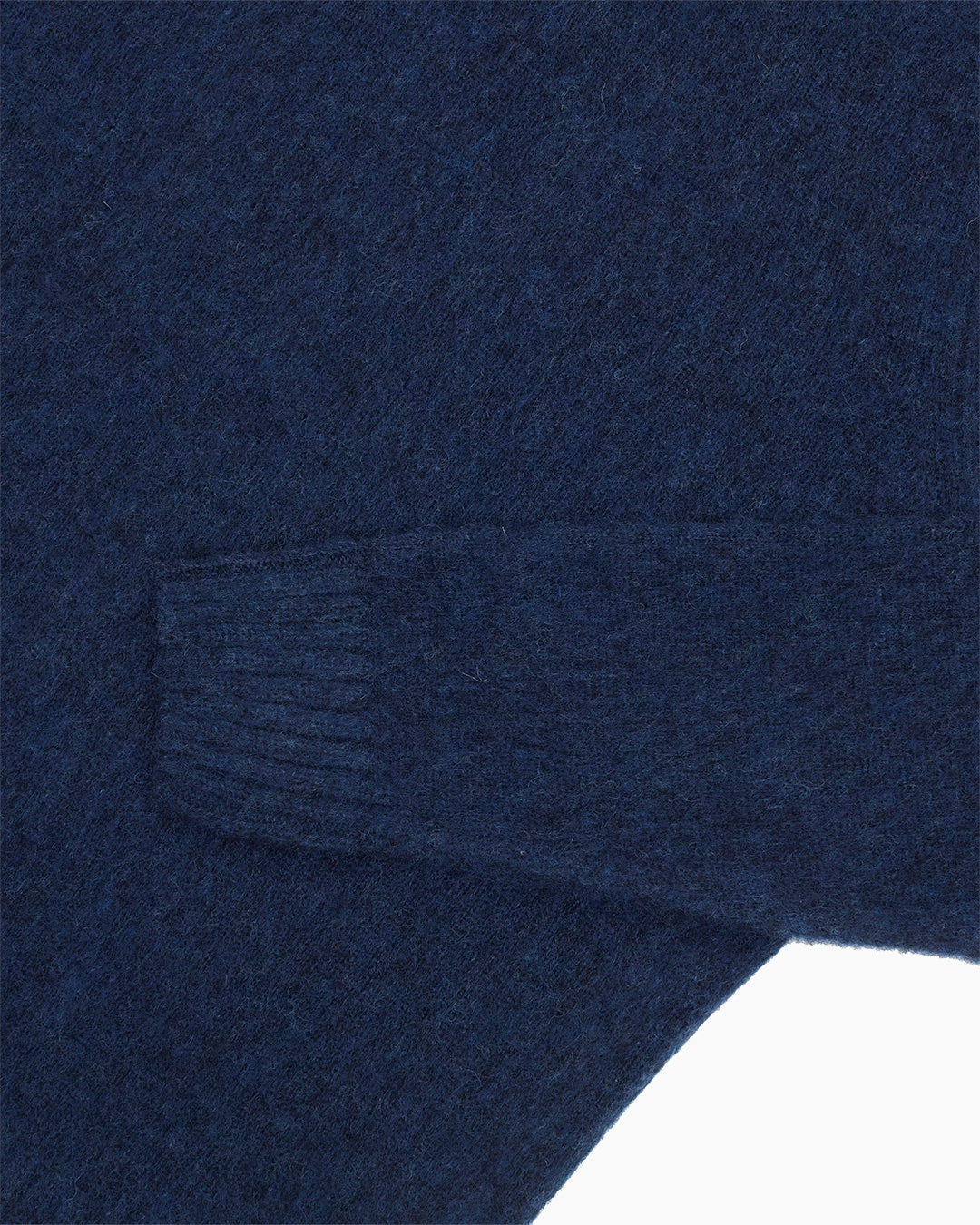 Navy Brushed Shetland Crew Neck