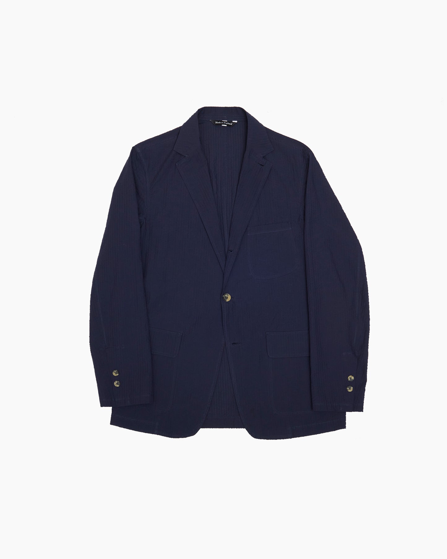 Navy Seersucker Ivy Jacket