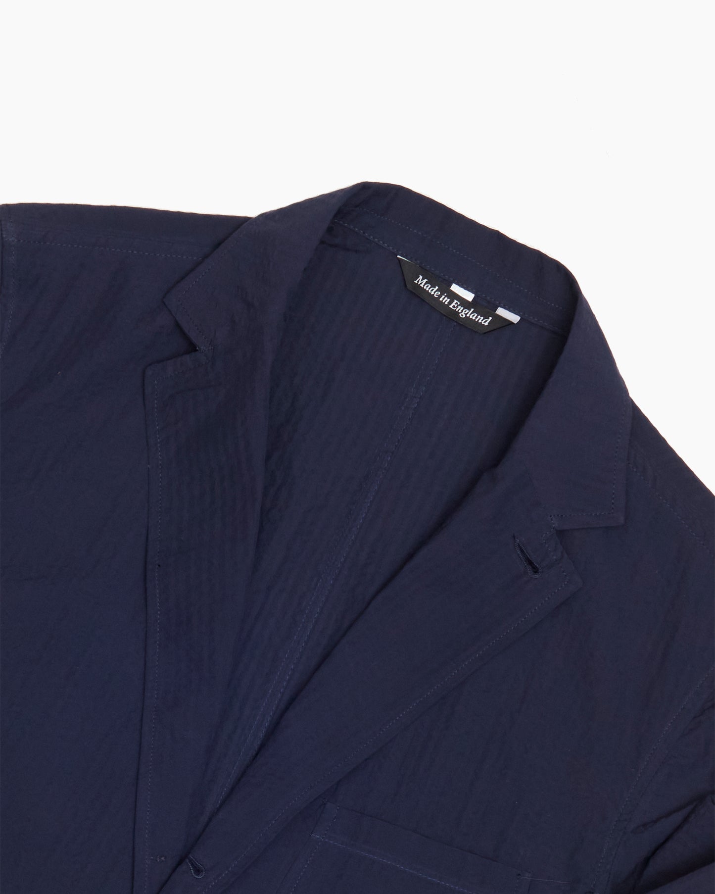 Navy Seersucker Ivy Jacket