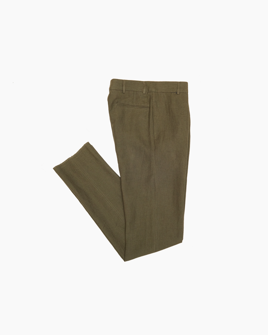 Olive Linen Ivy Trouser