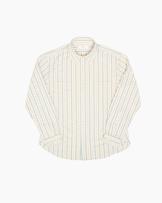 S1020 Beige Striped Work Shirt