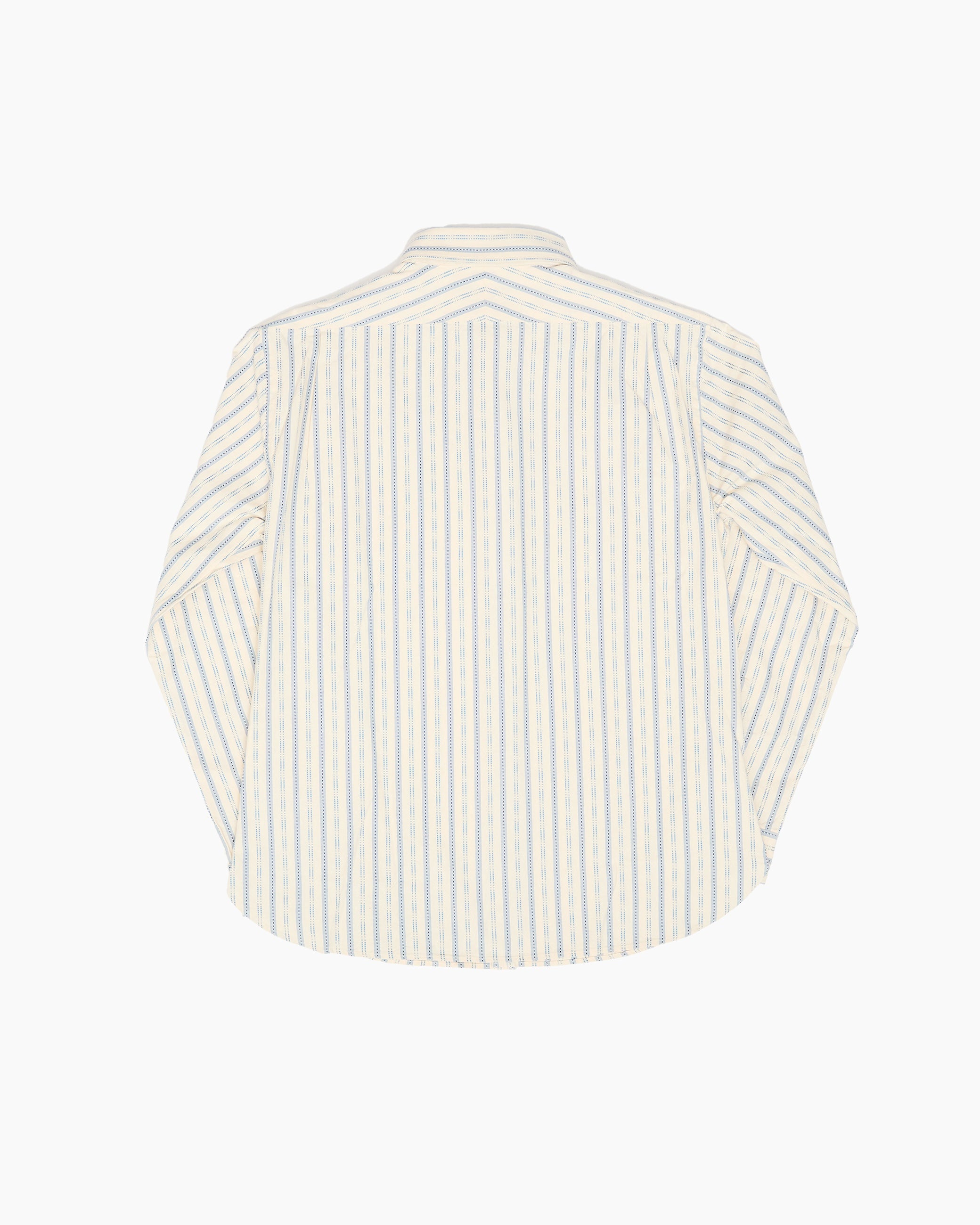 S1020 Beige Striped Work Shirt – JOHN SIMONS