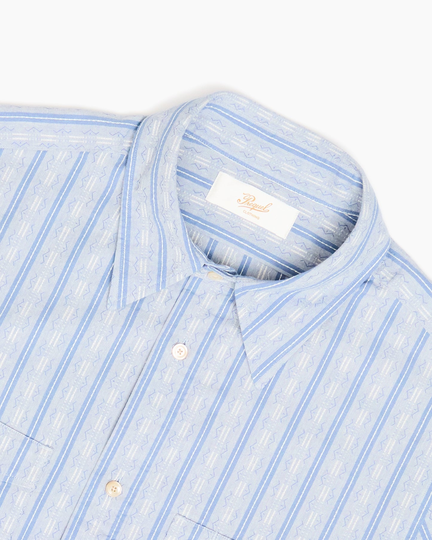 S1020 Blue Striped Work Shirt
