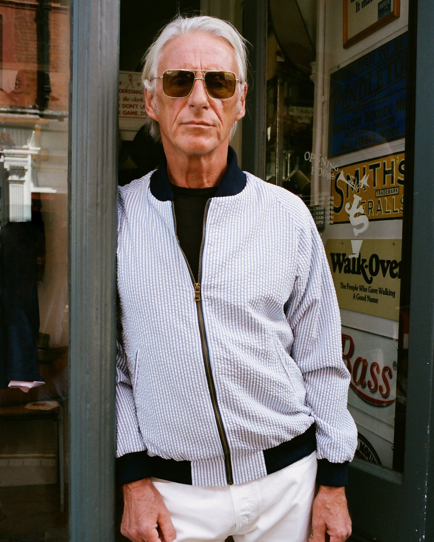 Blue Stripe Seersucker Surf Jacket