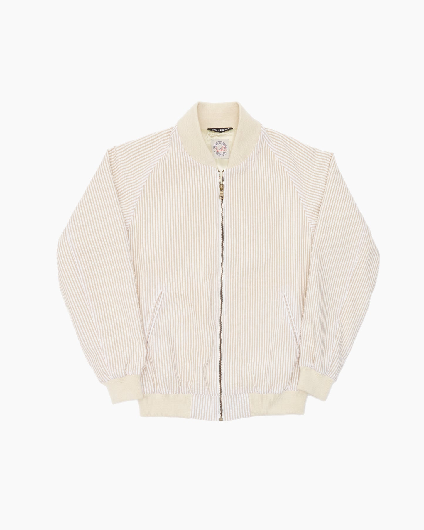 Creme Stripe Seersucker Surf Jacket