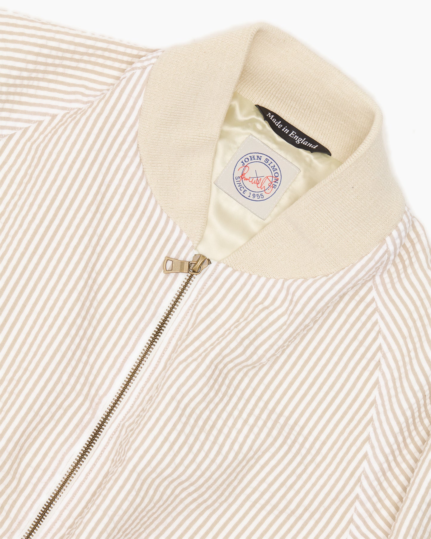 Creme Stripe Seersucker Surf Jacket