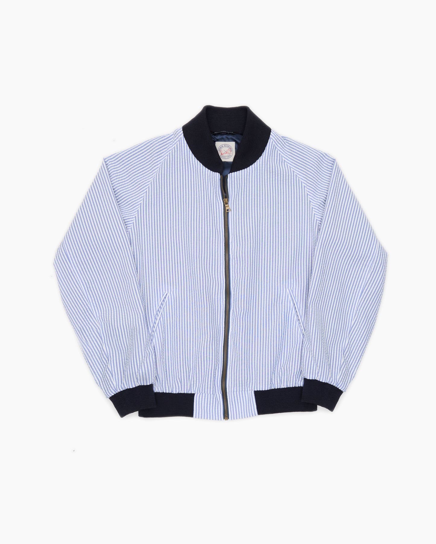 Blue Stripe Seersucker Surf Jacket